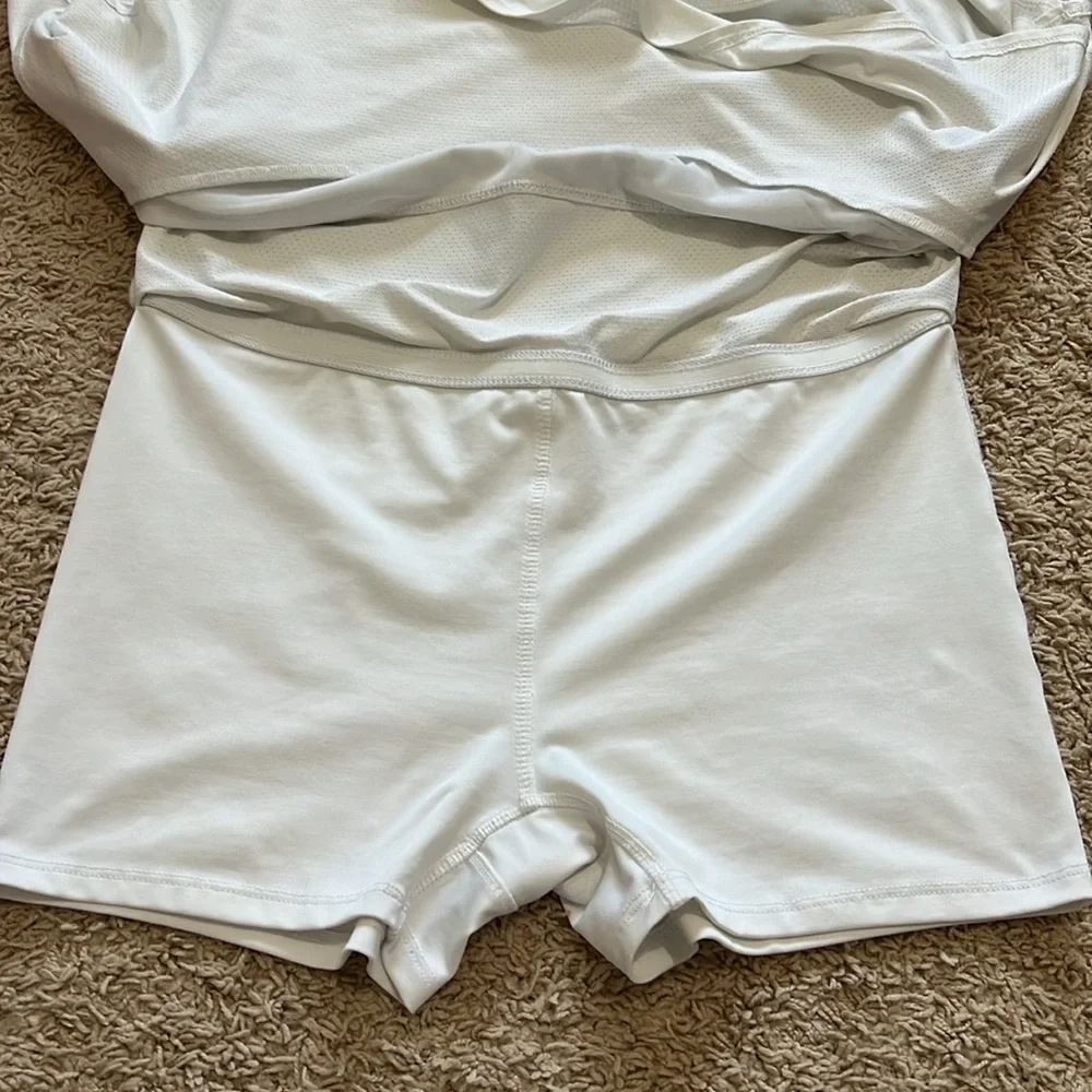 Lucky In Love Women Large White‎ Side Toggle Lined Tennis Golf Skirt